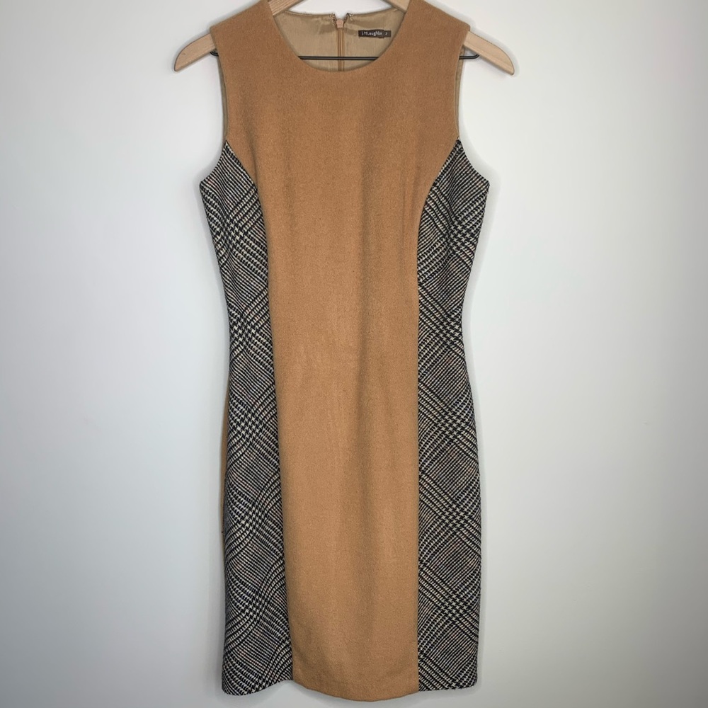 CBK Style J McLaughlin Cashmere Plaid Shift Dress